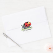 Rond Sticker Ladybug personnalisé (Enveloppe)