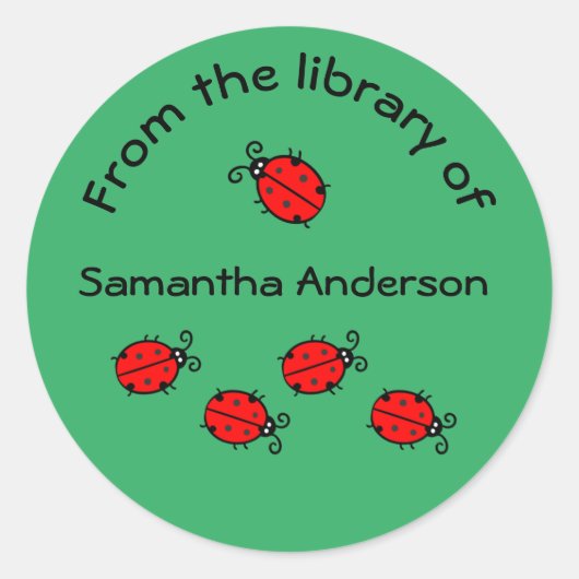 Rond Sticker Ladybug personnalisé (Devant)