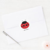 Rond Sticker Ladybug personnalisé (Enveloppe)