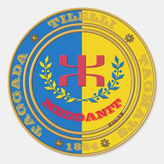 Rond sticker laicite kabyle (Devant)