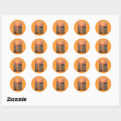 Rond Sticker Land And Sea Sunset (Feuille)