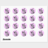 Rond Sticker lapin (Feuille)