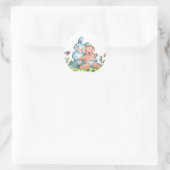 Rond Sticker lapin lapin bébé (Sac)