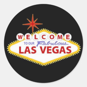 Rond Sticker Las Vegas - Personnalisez le vôtre !