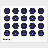 Rond Sticker laser bleu (Feuille)