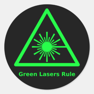 Rond Sticker laser vert