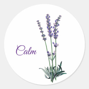 Rond Sticker Lavender Flower Calm