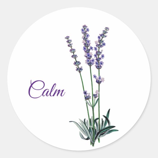 Rond Sticker Lavender Flower Calm (Devant)