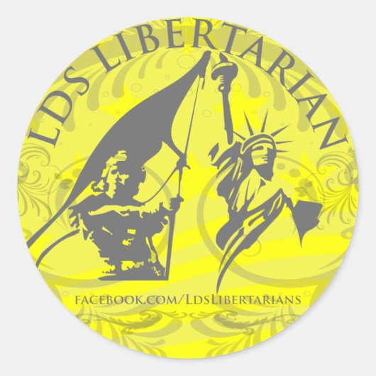 Rond Sticker LDS Libertarien (Devant)