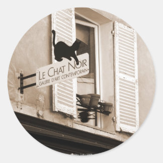 Rond Sticker Le Conversation Noir