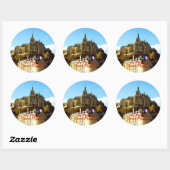 Rond Sticker Le Mont Saint Michel (Feuille)