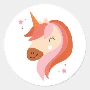 Rond Sticker Lena Unicorn