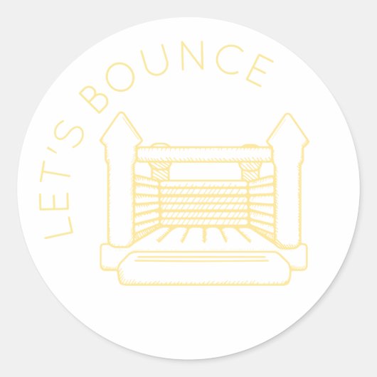 Rond Sticker Lennon Bounce House "Let's Bounce" (Devant)