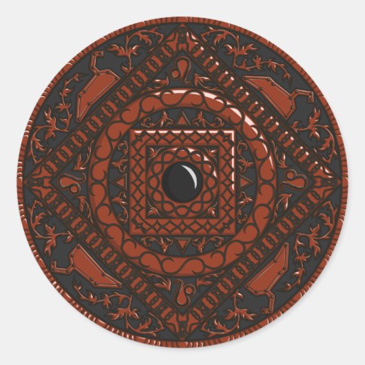 Rond Sticker Leo Mandala (Devant)