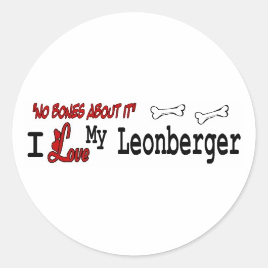 Rond Sticker Leonberger (I Love) (Devant)