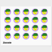 Rond Sticker Leprechaun (Feuille)