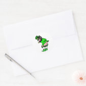 Rond Sticker Leprechaun Mooning (Enveloppe)