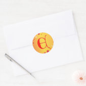 Rond Sticker Lettre E (Enveloppe)