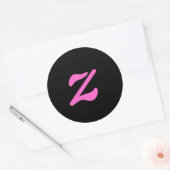 Rond Sticker Lettre z (Enveloppe)