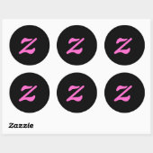 Rond Sticker Lettre z (Feuille)