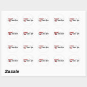 Rond Sticker Lhasa Apso (I Love) (Feuille)