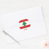 Rond Sticker Liban en arabe (Enveloppe)