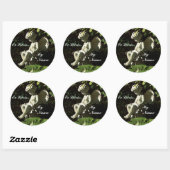 Rond Sticker Library Garden Sprite "Ex Libris" (Feuille)