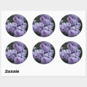 Rond Sticker Lilac Flowers (Feuille)
