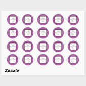 Rond Sticker Lilac Spring Rays (Feuille)