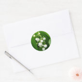 Rond Sticker Lily-of-the-Valley aux fleurs blanches (Enveloppe)