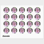 Rond Sticker Lily rose (Clematis) (Feuille)