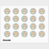 Rond Sticker Lion (Feuille)
