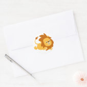 Rond Sticker Lion de jeu de dessin mignon (Enveloppe)