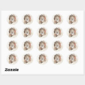 Rond Sticker Lion Floral (Feuille)
