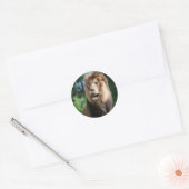 Rond Sticker Lion Regal (Enveloppe)