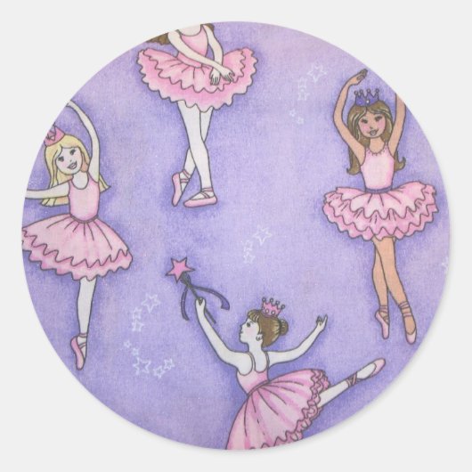 Rond Sticker Little Ballerina (Devant)
