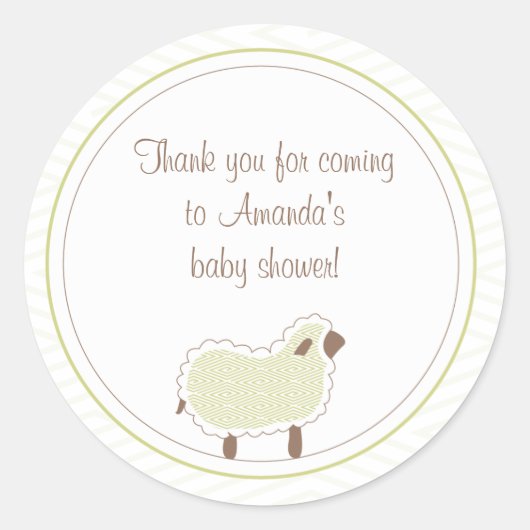 Rond Sticker Little Lamb Faver (Devant)
