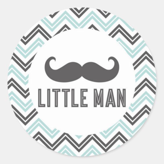 Rond Sticker Little Man Mustache (Devant)