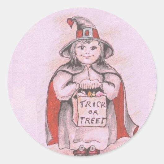Rond sticker Little Witch (Devant)