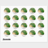 Rond Sticker Lizard Lover Anole Book (Feuille)