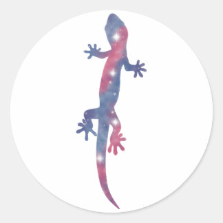 Rond Sticker Lizard Starscape
