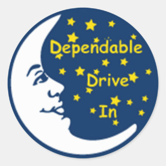 Rond Sticker Logo Disque Fiable