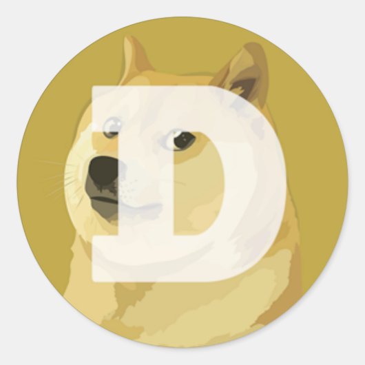 Rond Sticker Logo Dogecoin (Devant)