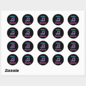 Rond Sticker Logo mariage MusicLetter (Feuille)