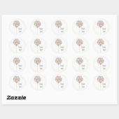 Rond Sticker Lollipop rose (Feuille)