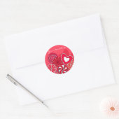 Rond Sticker Lollipop rouge (Enveloppe)