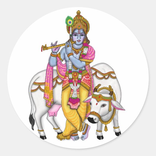 Rond Sticker Lord Krishna (Devant)