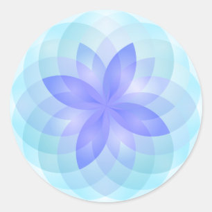Rond Sticker lotus flower