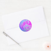 Rond Sticker Lotus Moon Rose (Enveloppe)