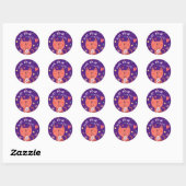 Rond Sticker "love from" (Feuille)